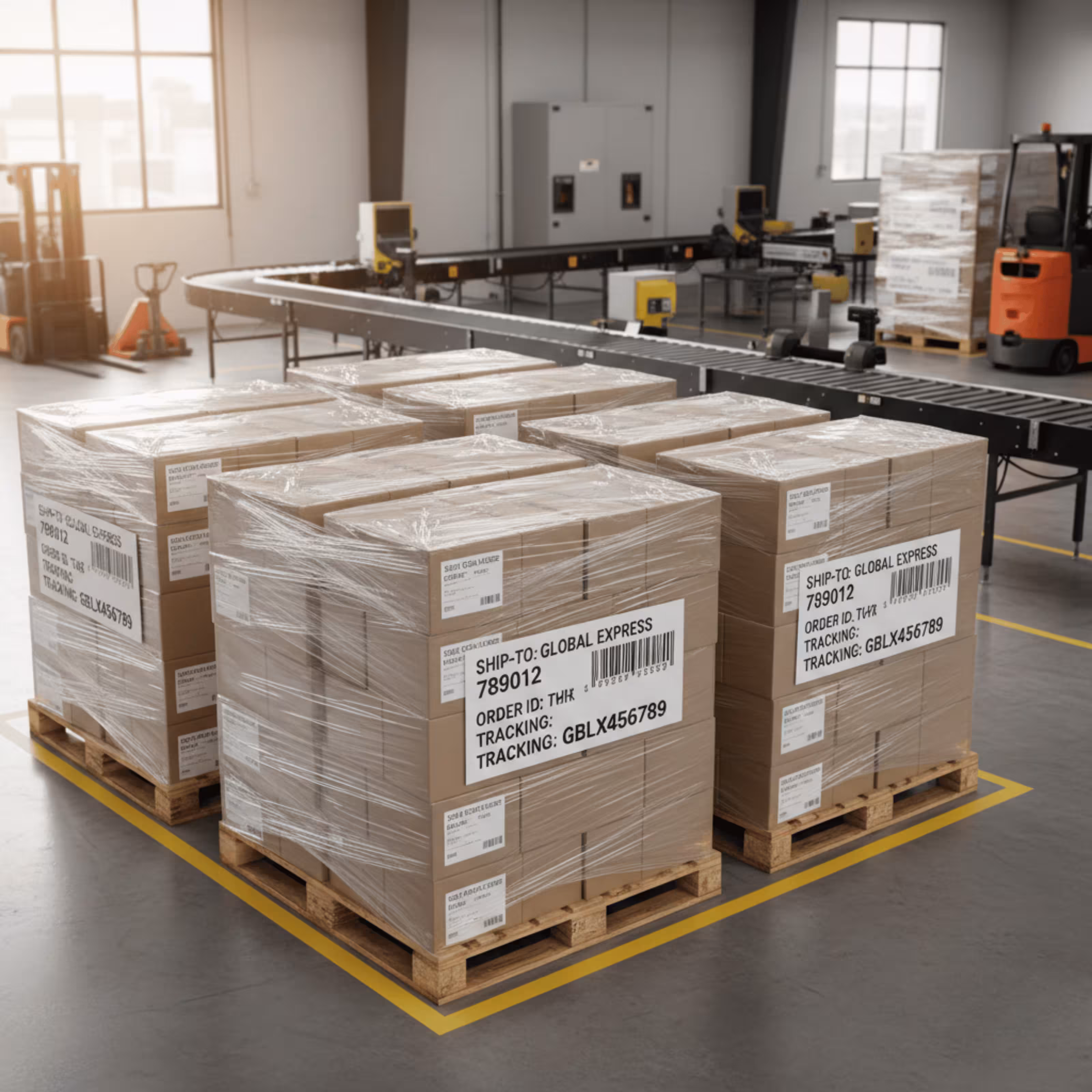 Sevkiyata hazırlanan paketlenmiş ürünler